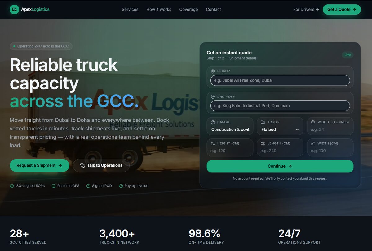 Apex Logistics Driver Platform