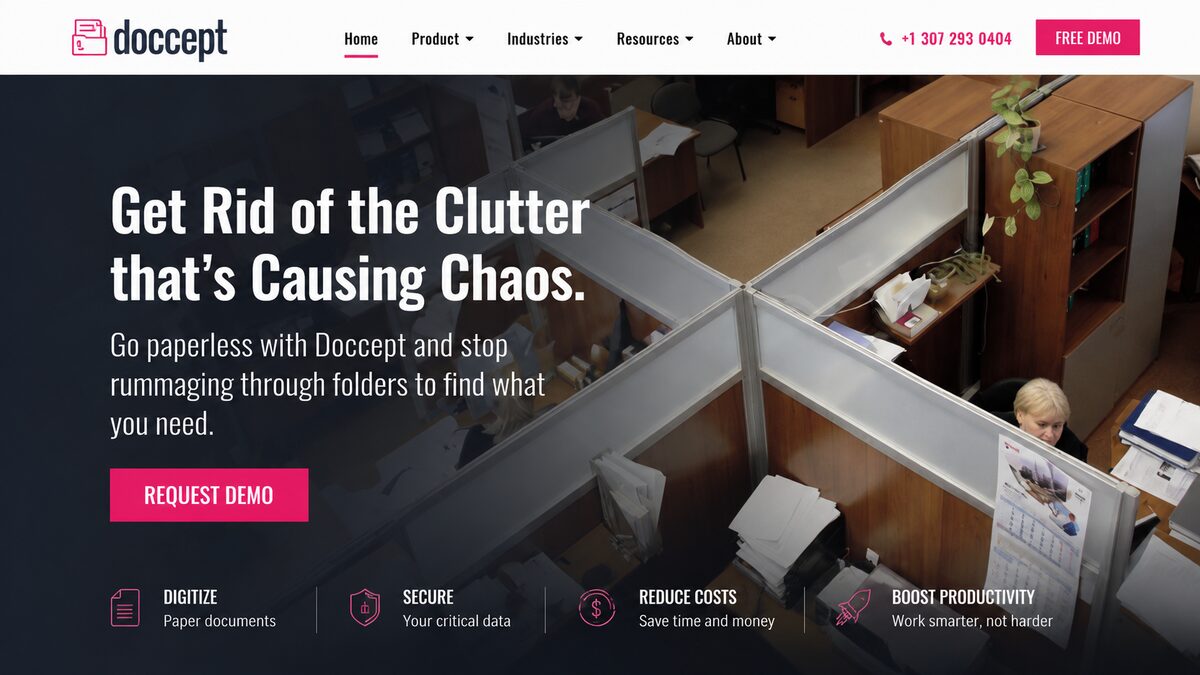Doccept Document Management WordPress Website