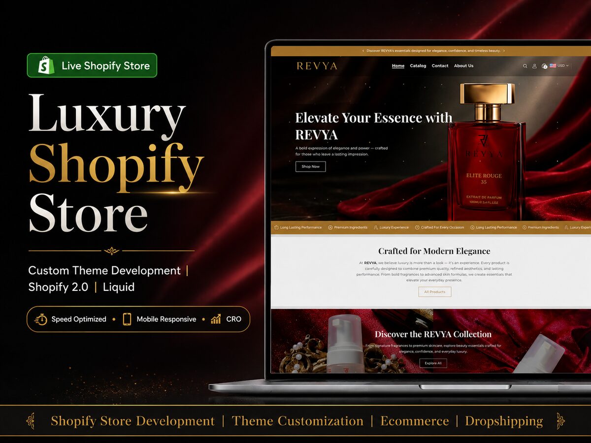 REVYA Luxury Perfume Shopify Store